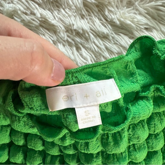 Anthropologie Green Textured Blouse - Picture 8 of 11